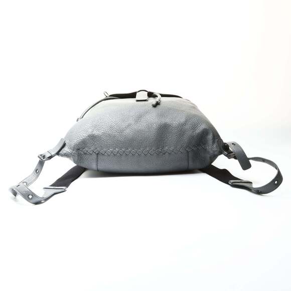 BOTTEGA VENETA Gray Leather Intrecciato Backpack main image 4